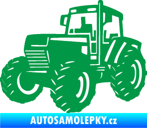 Samolepka Traktor 002 levá Zetor zelená