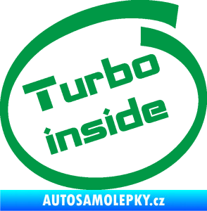 Samolepka Turbo inside zelená