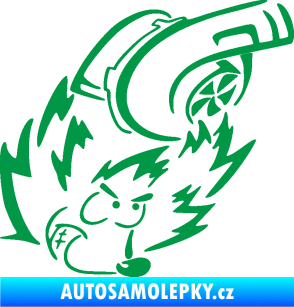 Samolepka Turbo ježek pravá zelená