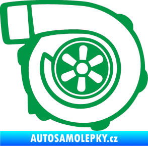 Samolepka Turbo silueta 001  pravá zelená
