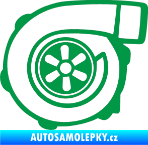 Samolepka Turbo silueta 001 levá zelená