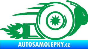 Samolepka Turbo šnek 002 pravá zelená