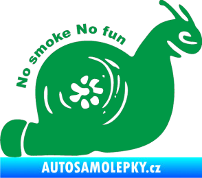 Samolepka Turbo šnek 005 no smoke no fun pravá zelená