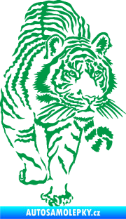 Samolepka Tygr 001 pravá zelená