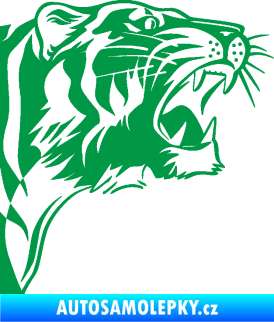 Samolepka Tygr 002 pravá zelená