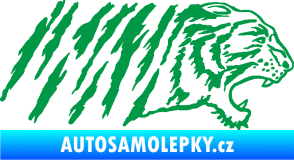 Samolepka Tygr 004 pravá zelená