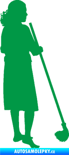 Samolepka Uklízečka 001 pravá zelená