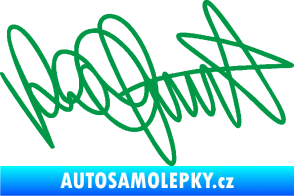 Samolepka Valentino Rossi podpis zelená