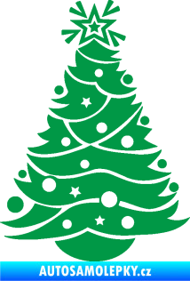 Samolepka Vánoční stromeček 002 zelená