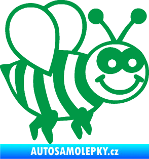 Samolepka Včela 003 pravá happy zelená