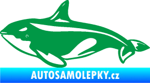 Samolepka Velryba 004 levá zelená