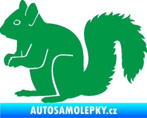 Samolepka Veverka 001 levá zelená