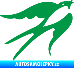 Samolepka Vlaštovka 003 pravá zelená