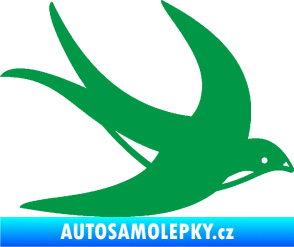 Samolepka Vlaštovka 004 pravá zelená