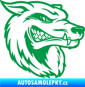 Samolepka Vlk 016 pravá zelená