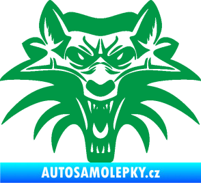 Samolepka Vlk 022 zelená