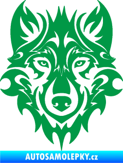 Samolepka Vlk 025 zelená