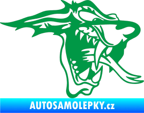 Samolepka Vlk pravá zelená