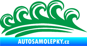 Samolepka Vlny 001 pravá moře zelená