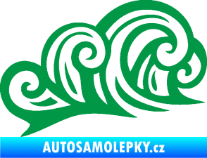 Samolepka Vlny 003 pravá moře zelená