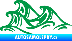 Samolepka Vlny 005 levá moře zelená