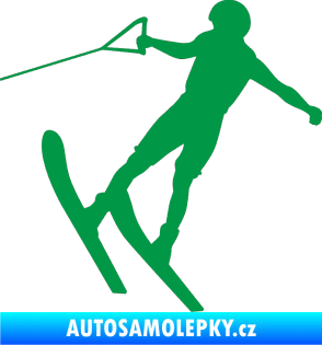 Samolepka Vodní lyže 001 levá zelená