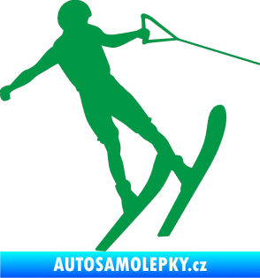 Samolepka Vodní lyže 001 pravá zelená