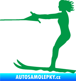 Samolepka Vodní lyže 002 levá zelená
