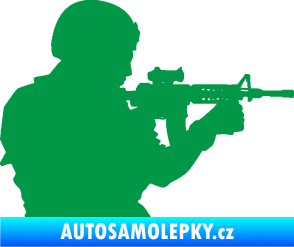 Samolepka Voják 005 pravá zelená