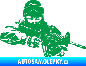 Samolepka Voják 009 pravá zelená