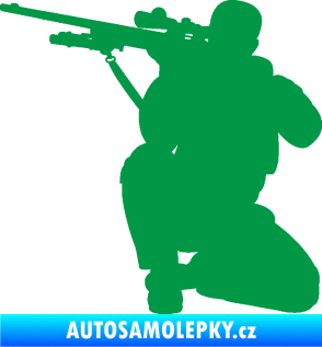 Samolepka Voják 010 levá sniper zelená