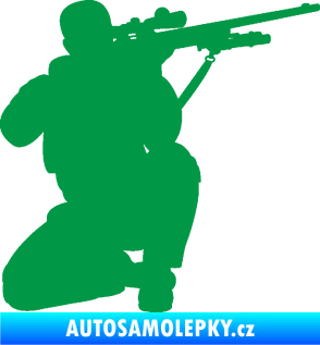 Samolepka Voják 010 pravá sniper zelená