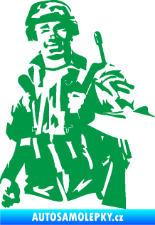 Samolepka Voják 014 levá zelená