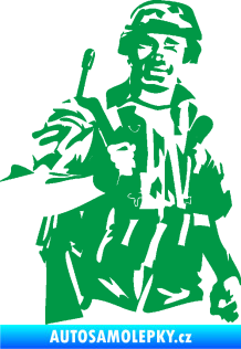 Samolepka Voják 014 pravá zelená