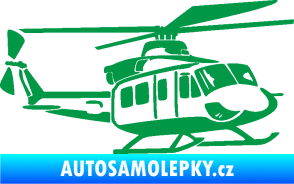Samolepka Vrtulník 010 pravá helikoptéra zelená
