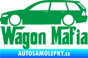 Samolepka Wagon Mafia 002 nápis s autem zelená