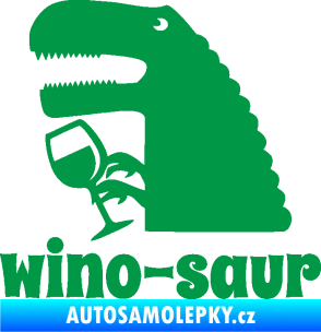 Samolepka Wino - saur 001 levá vínečko zelená