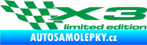 Samolepka X3 limited edition levá zelená