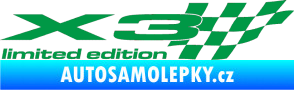 Samolepka X3 limited edition pravá zelená