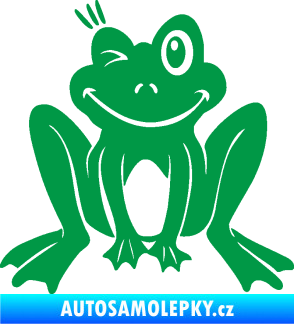 Samolepka Žába 010 levá mrkající zelená