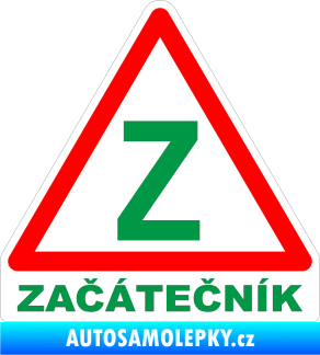 Samolepka Začátečník barevný   zelená