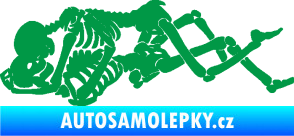 Samolepka Zamilované kostry 001 levá láska až za hrob zelená