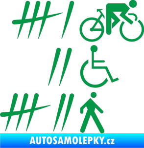 Samolepka Zářezy 001 pravá zelená