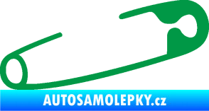 Samolepka Zavírací špendlík 001 pravá  zelená