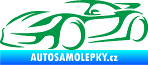 Samolepka Závodní auto 002 levá zelená