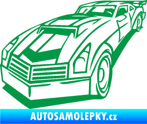 Samolepka Závodní auto 003 levá zelená