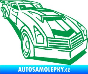 Samolepka Závodní auto 003 pravá zelená