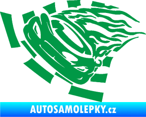 Samolepka Závodní auto 004 levá zelená
