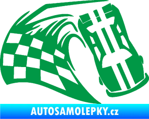 Samolepka Závodní auto 005 pravá zelená