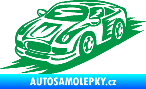 Samolepka Závodní auto 006 levá zelená